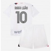 AC Milan Rafael Leao #10 Bortedraktsett Barn 2023-24 Kortermet (+ Korte bukser)